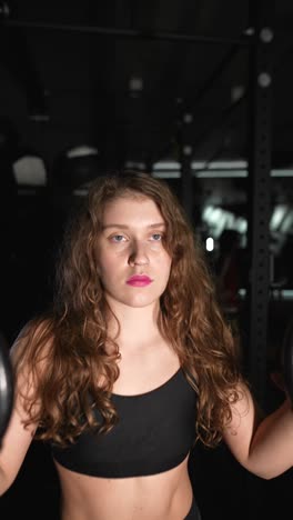 woman working out in gym