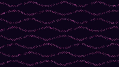 anillos futuristas de neón y patrón de ondas en el espacio oscuro
