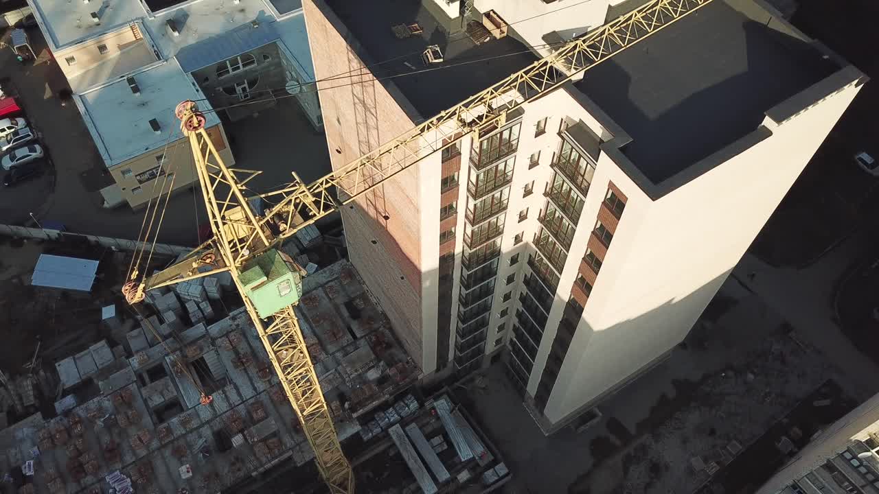 Crane for building. Crane for constructions of large building working on building