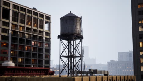 new york water tower tank detail