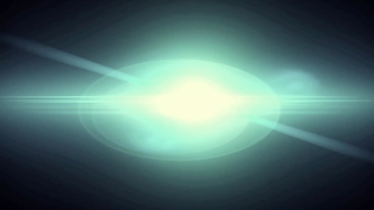 Effetto ottico lens flare dinamico verde e blu