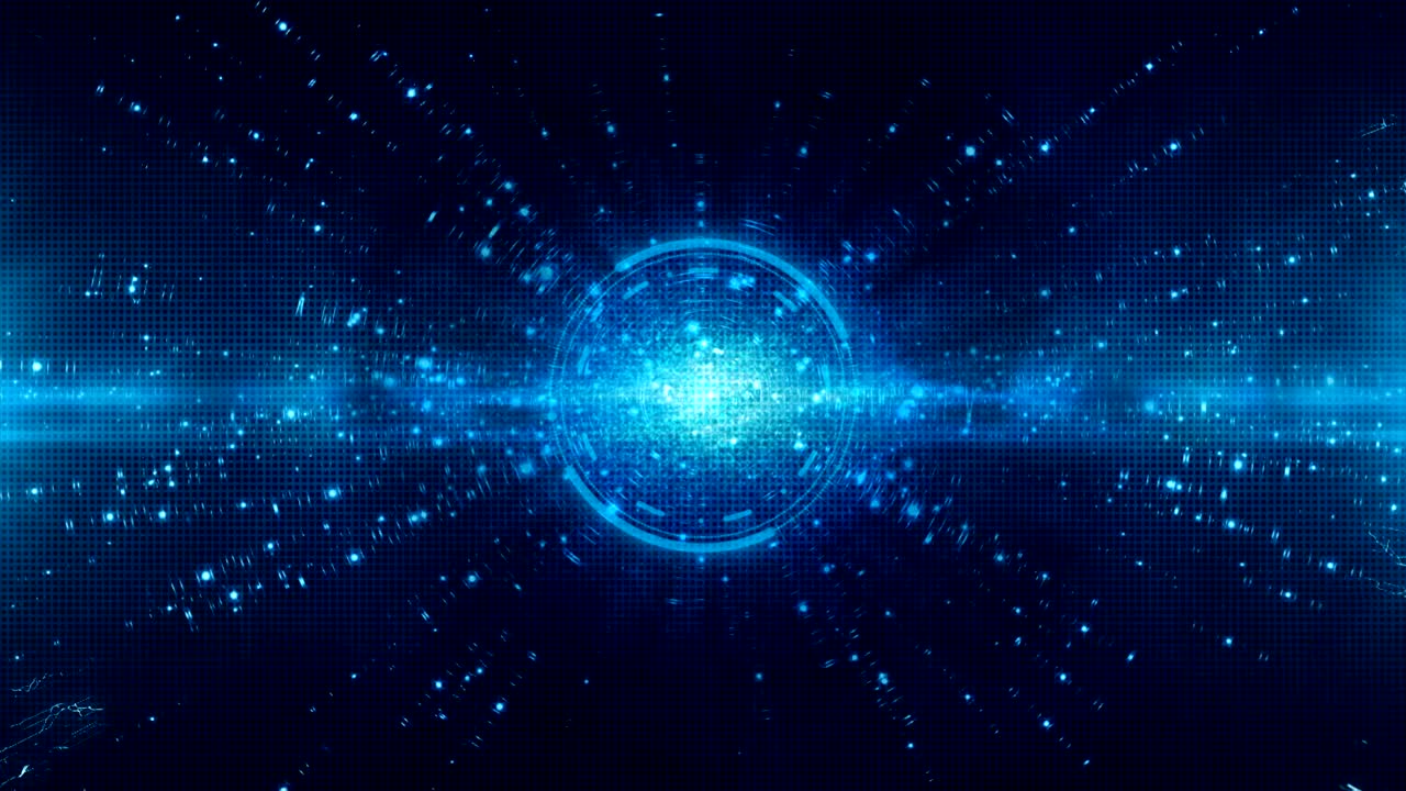 Hi-tech digital motion graphics abstract background blue color