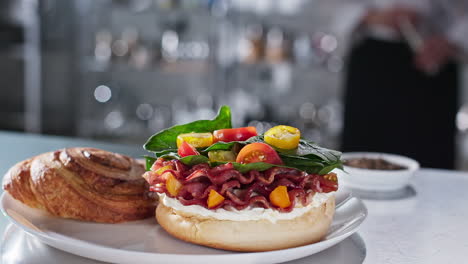 cheff walks in adds pepper to bacon sandwich