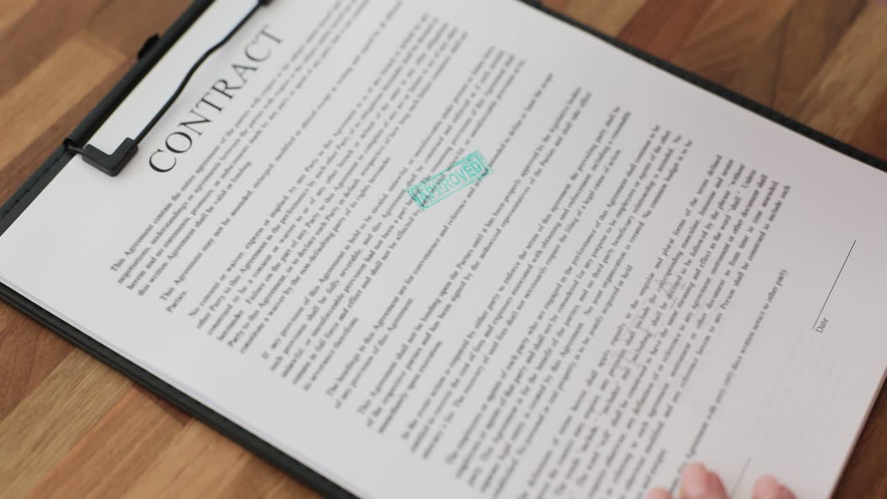 Contract Approved with Stamp