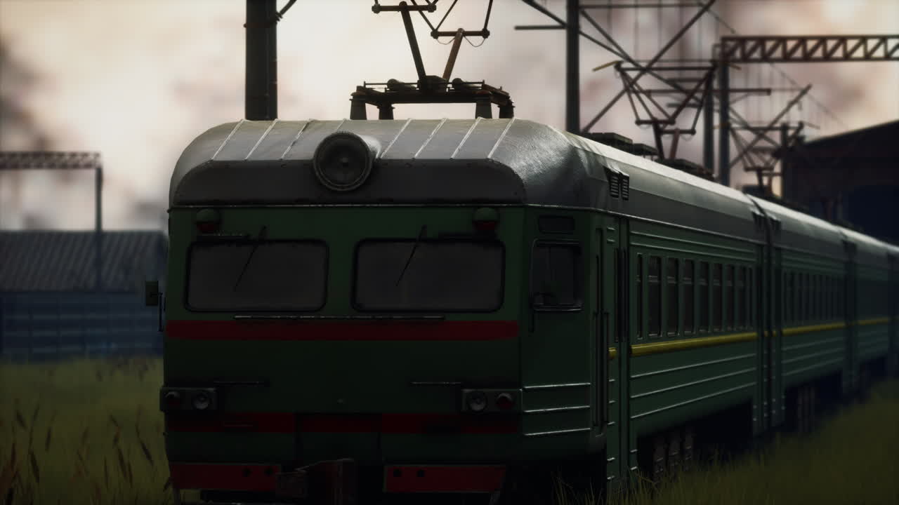 trenes de carga en el viejo depósito de trenes dejados para ser oxidados