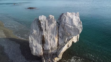 the stone of lovers - natural sculpture of a heart shaped boulder rock