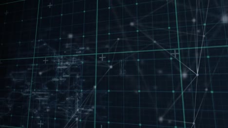 Animation of network of connections and diverse data in digital space