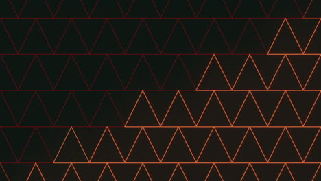 Bold and striking symmetrical red triangle pattern on black background