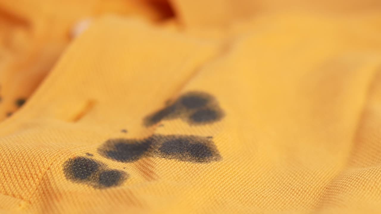 Stained Yellow Polo Shirt