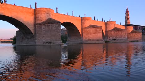 a classic and beautiful stone bridge in zaragoza spain 1