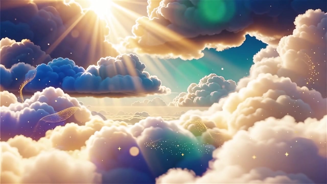 Christian Heavenly Light Worship Background