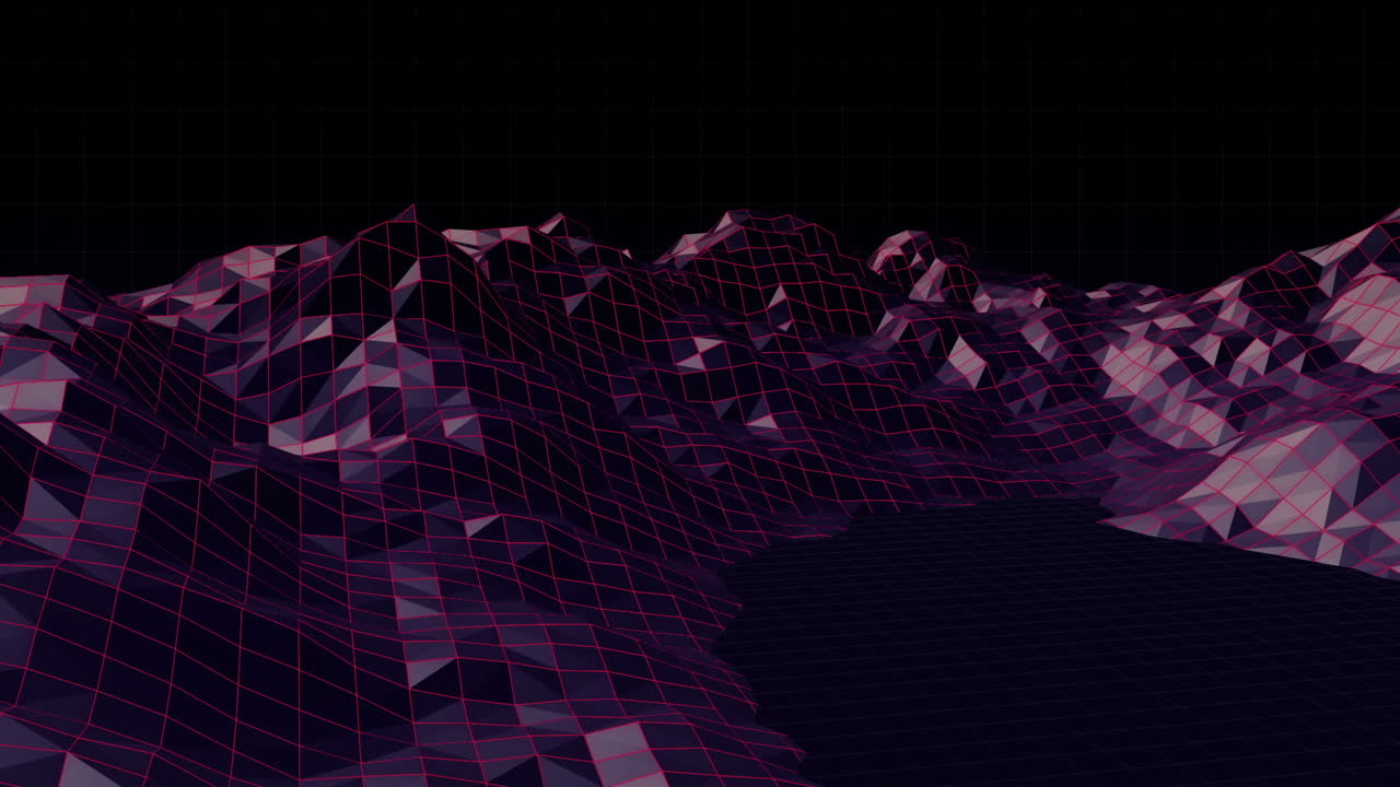 Digitally generated video of mountain