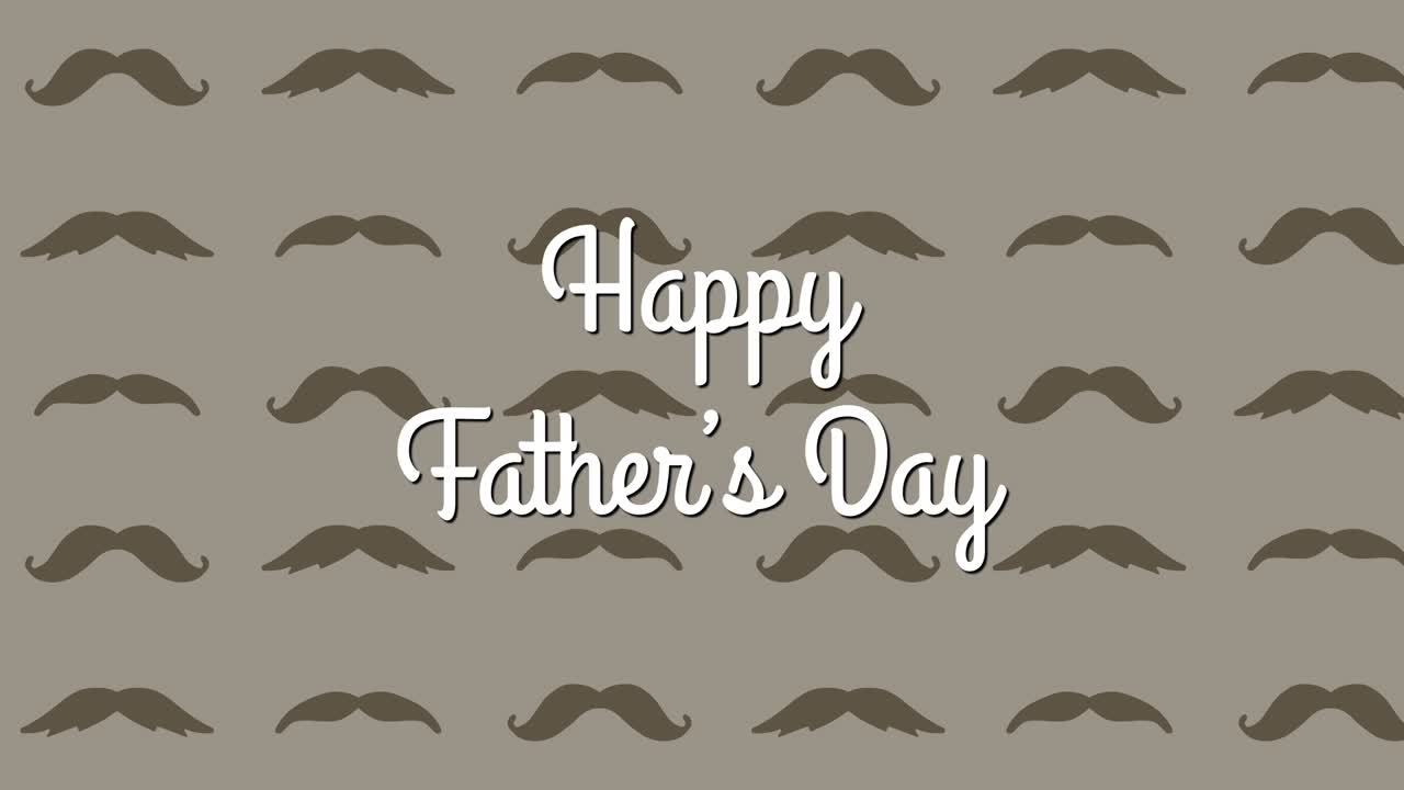 Fundo de celebração do Dia dos Pais com bigode ao fundo.