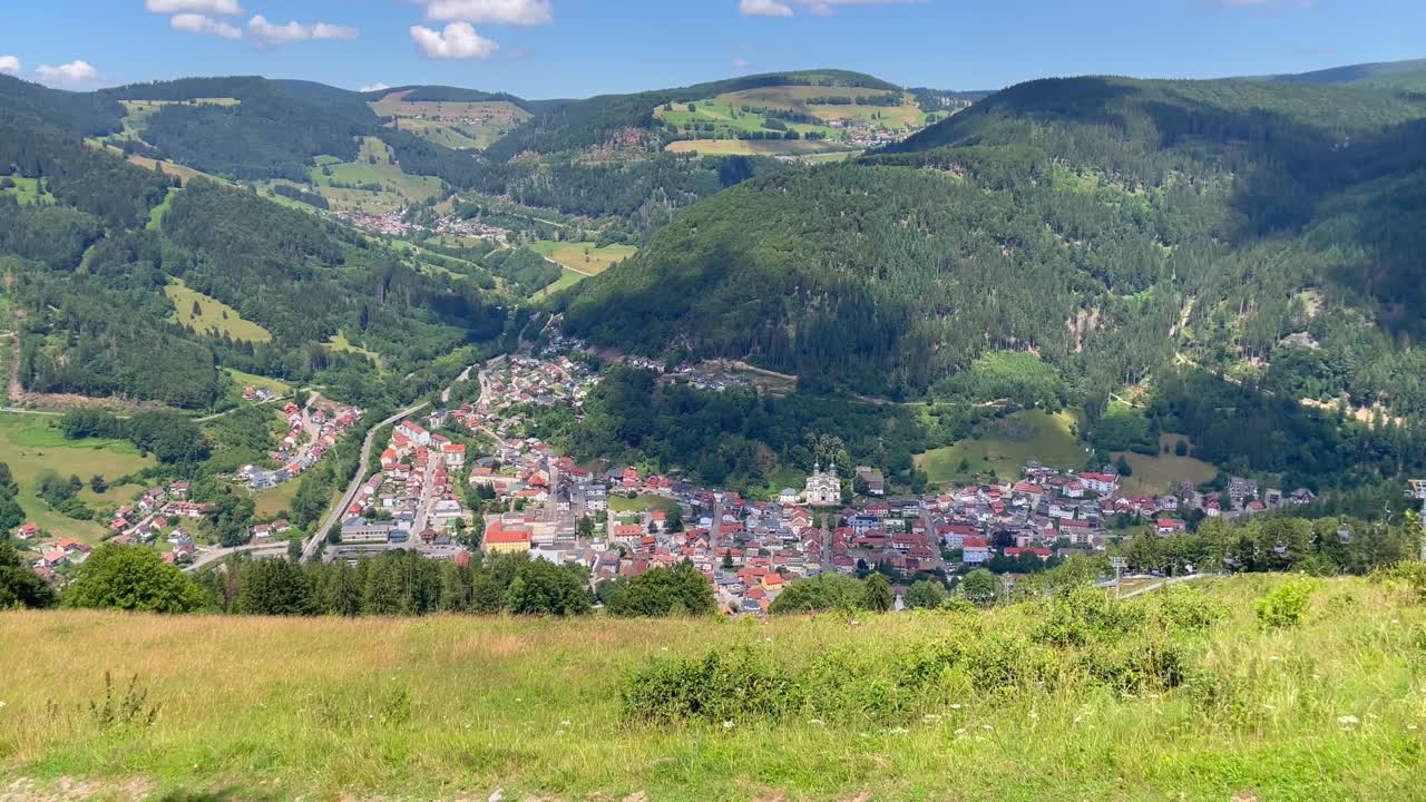 Panoramic View of a Mountain Village