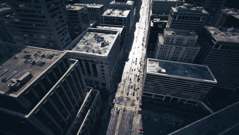 high angle view of a city street