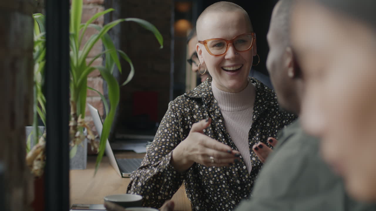 reunión de negocios en una cafetería