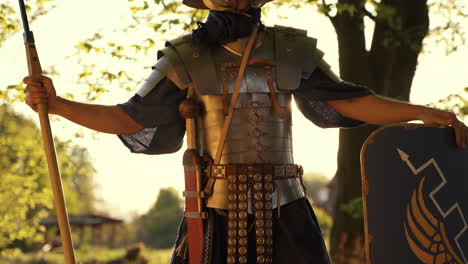 roman soldier in reenactment