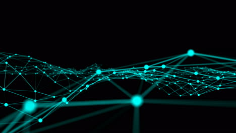 ola de conexión puntos de red de creación innovadora