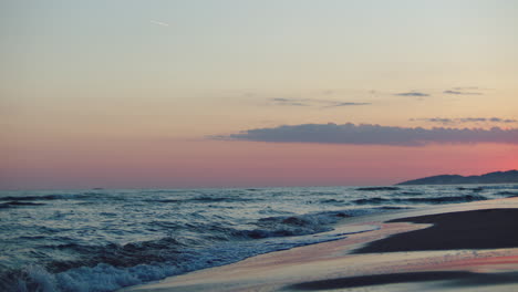 sunset over the beach