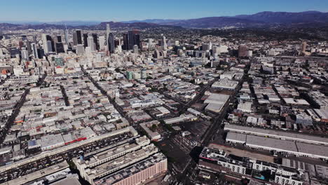 aerial view of downtown los angeles cityscape