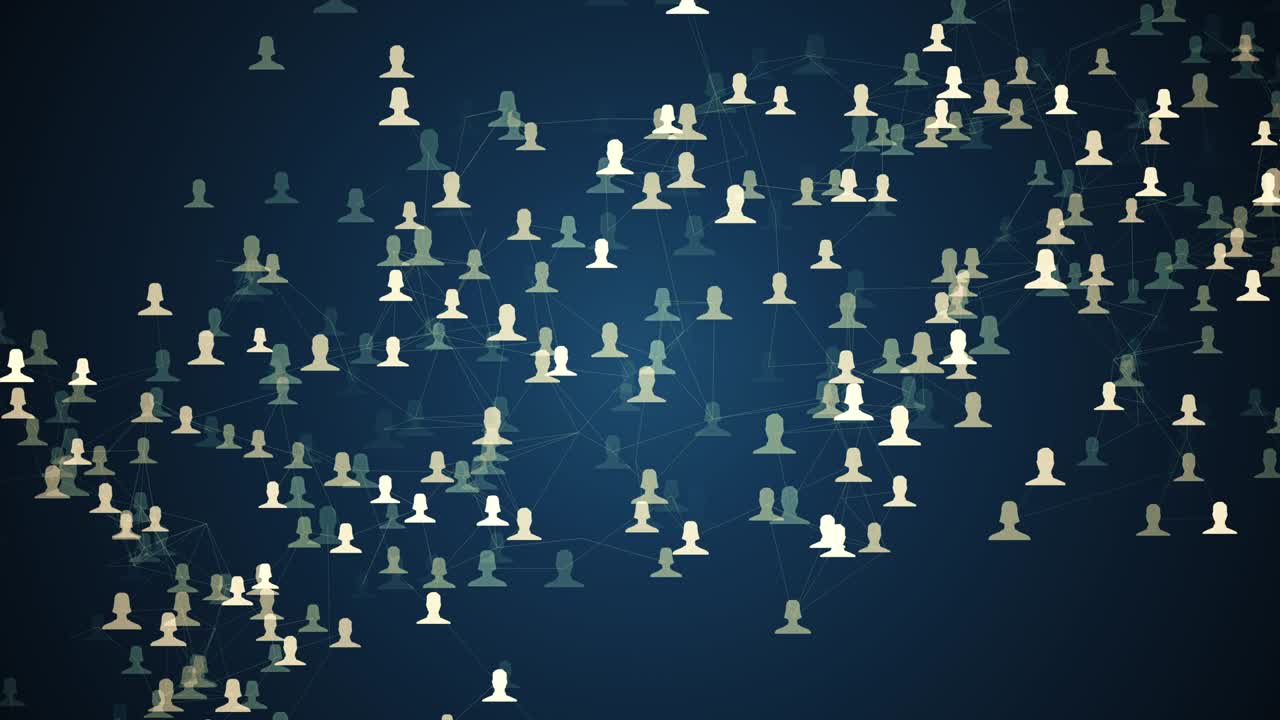 connected avatars of men and women