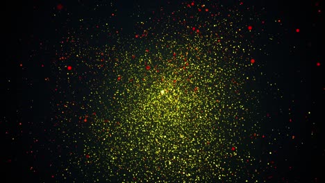 random small particles. 3d rendering of gold dust. computer generated backdrop