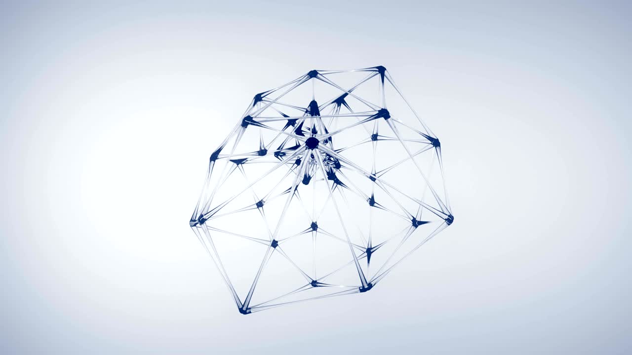 4k 추상 유리 분자 구조