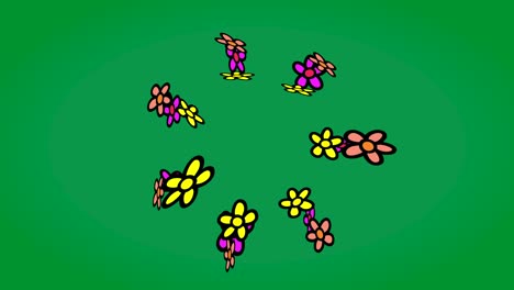 Khaki background and moving cherry blossoms