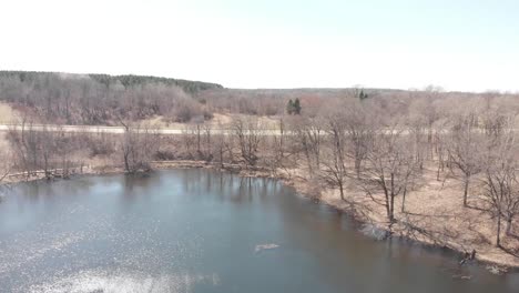 Ambiente-Seco-Alrededor-De-Un-Lago