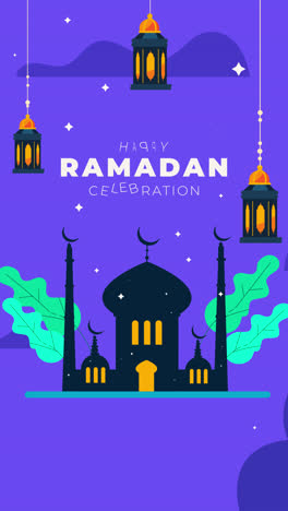 happy ramadan celebration graphic design