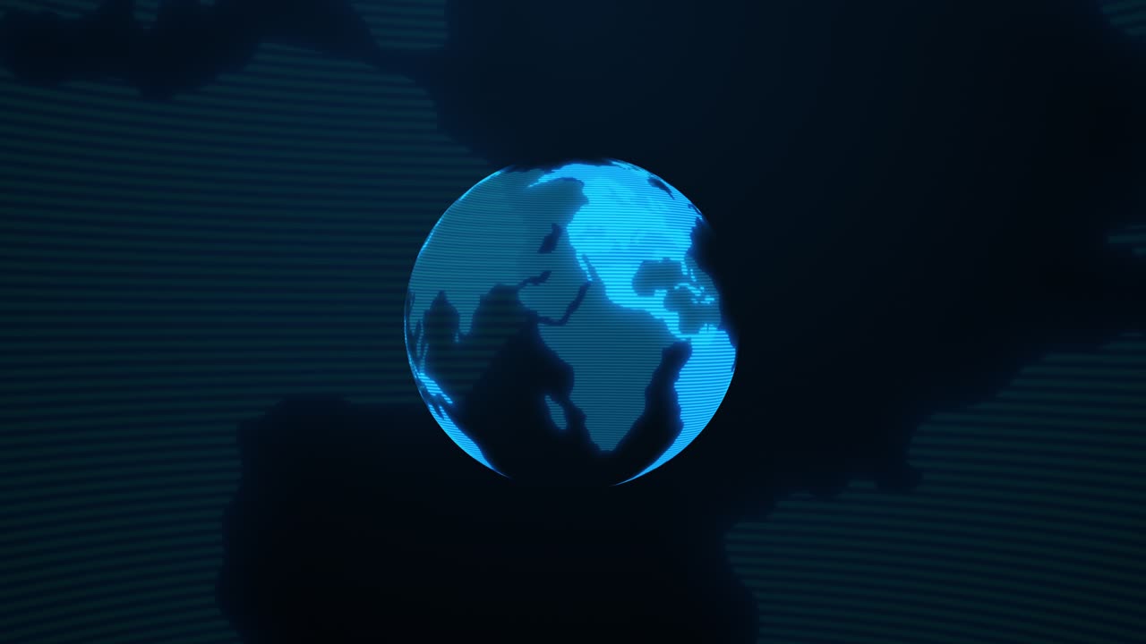 Global network animation concept conveying the digital age and global connectivity computer