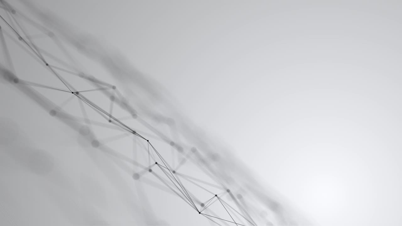 4k loop abstract digital connection moving dots and lines animation ...