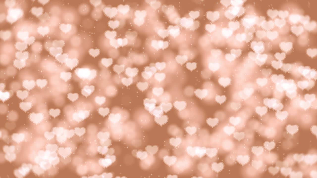romántico fondo de movimiento del día de las madres con corazones bokeh.