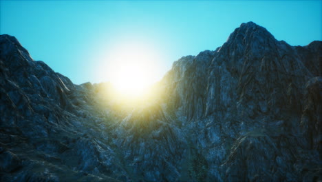 sunset at the rocky valley