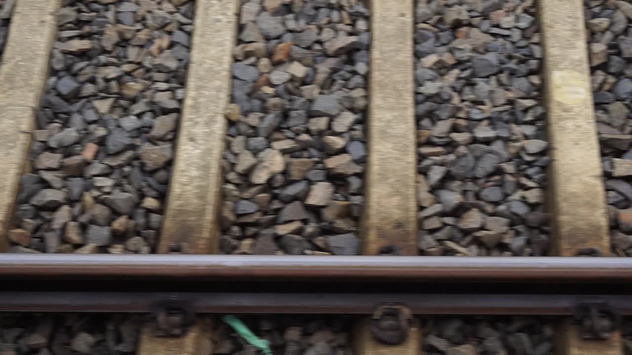 인도 철도 트랙의 동작 비디오