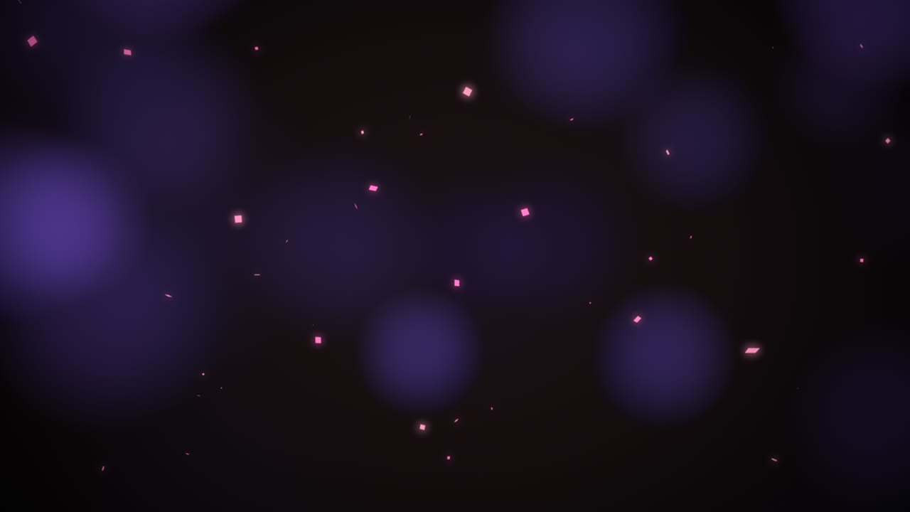 piccole particelle di mosca e bokeh rotondo viola su sfondo scuro
