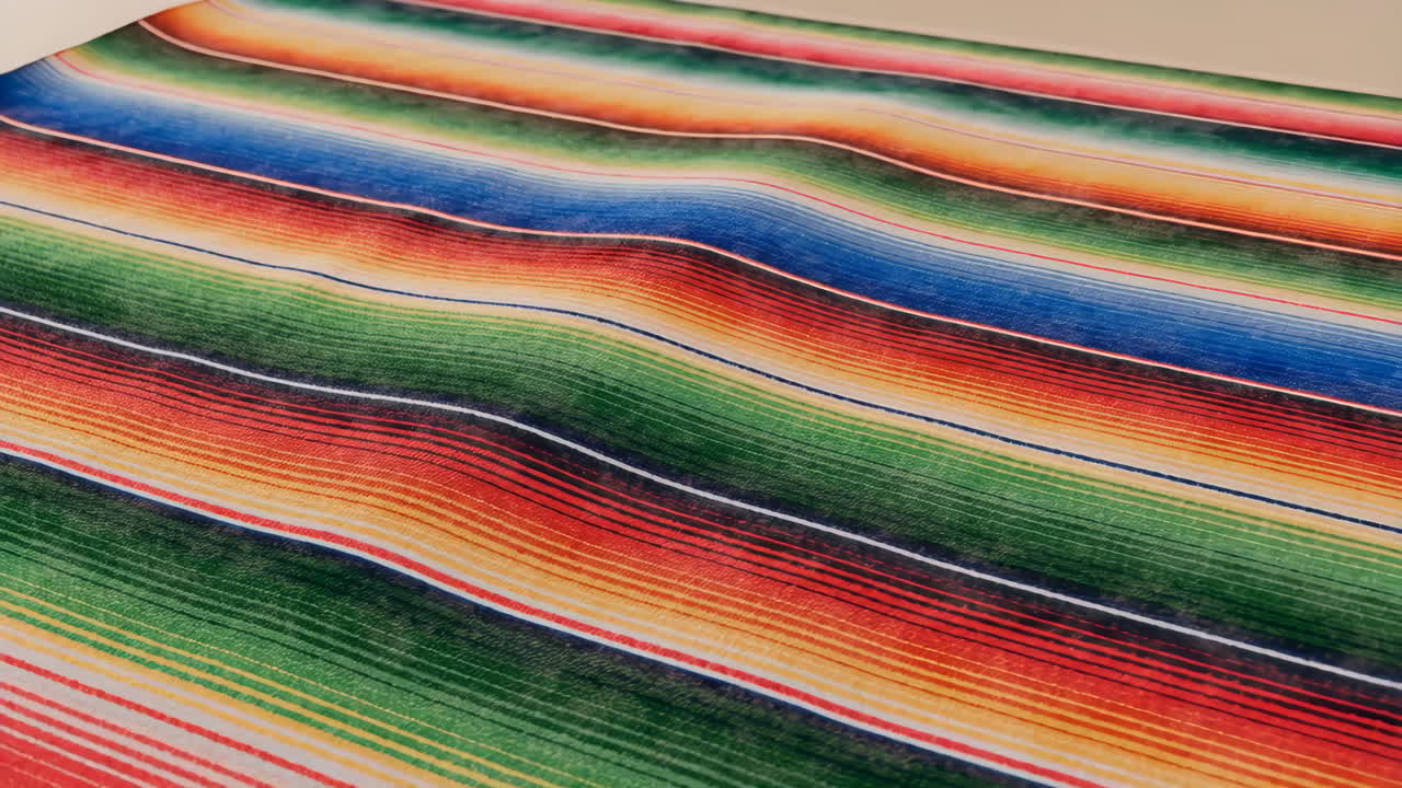 A colorful serape blanket