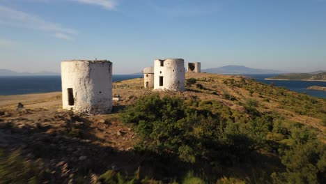 the windmills of ancient bodrum.