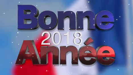 happy new year 2018 french language background loop