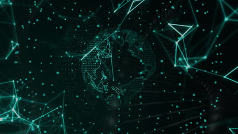 animation of globe over network of connections on black background