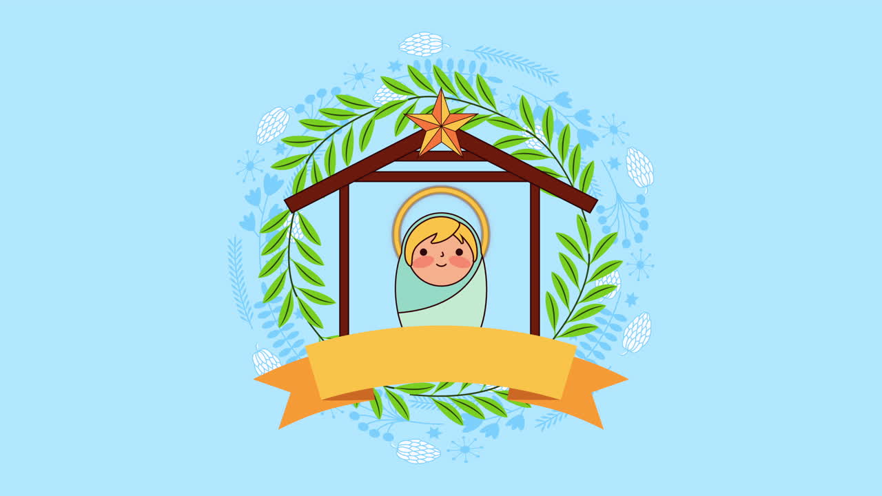 feliz navidad personaje de jesús bebé