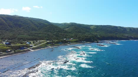 beautiful coast line of shakotan, japan