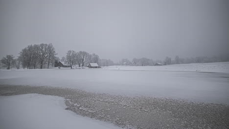 Sunlight-hues-shift-over-winter-wonderland-in-captivating-time-lapse