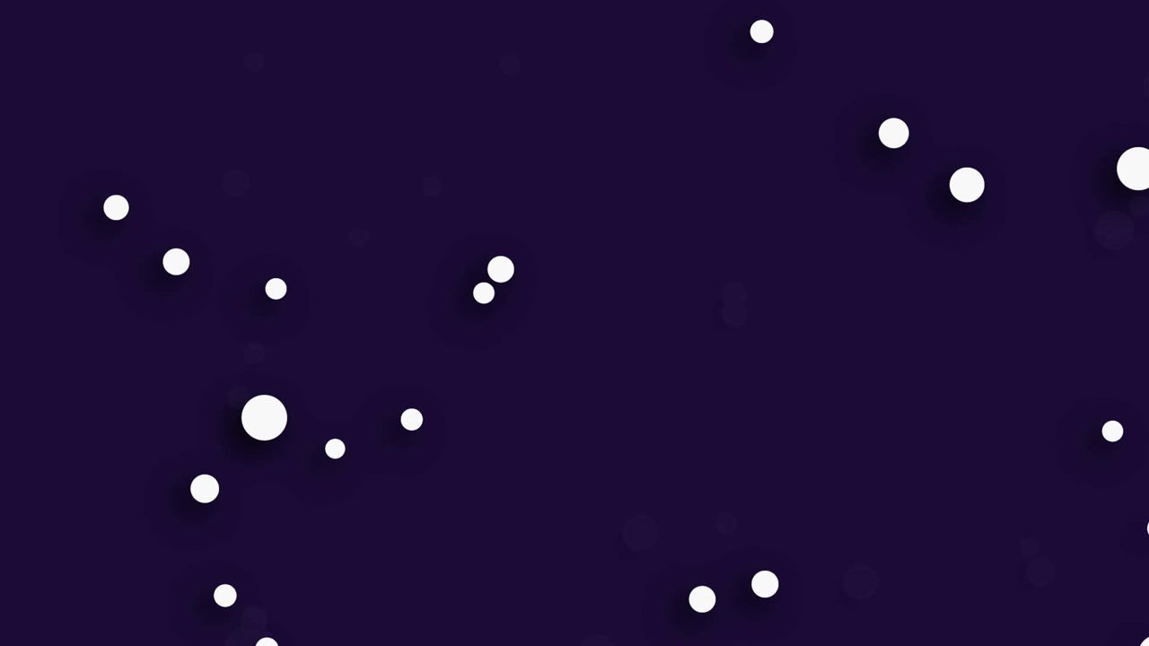 Animation von weißen Punkten auf blauem Hintergrund