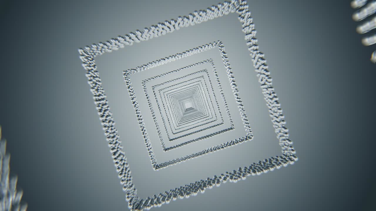 cajas de cubo de túnel. color de metal. animación abstracta para el fondo. renderización de animación 3d. uhd 3840x1080. para la presentación de negocios.