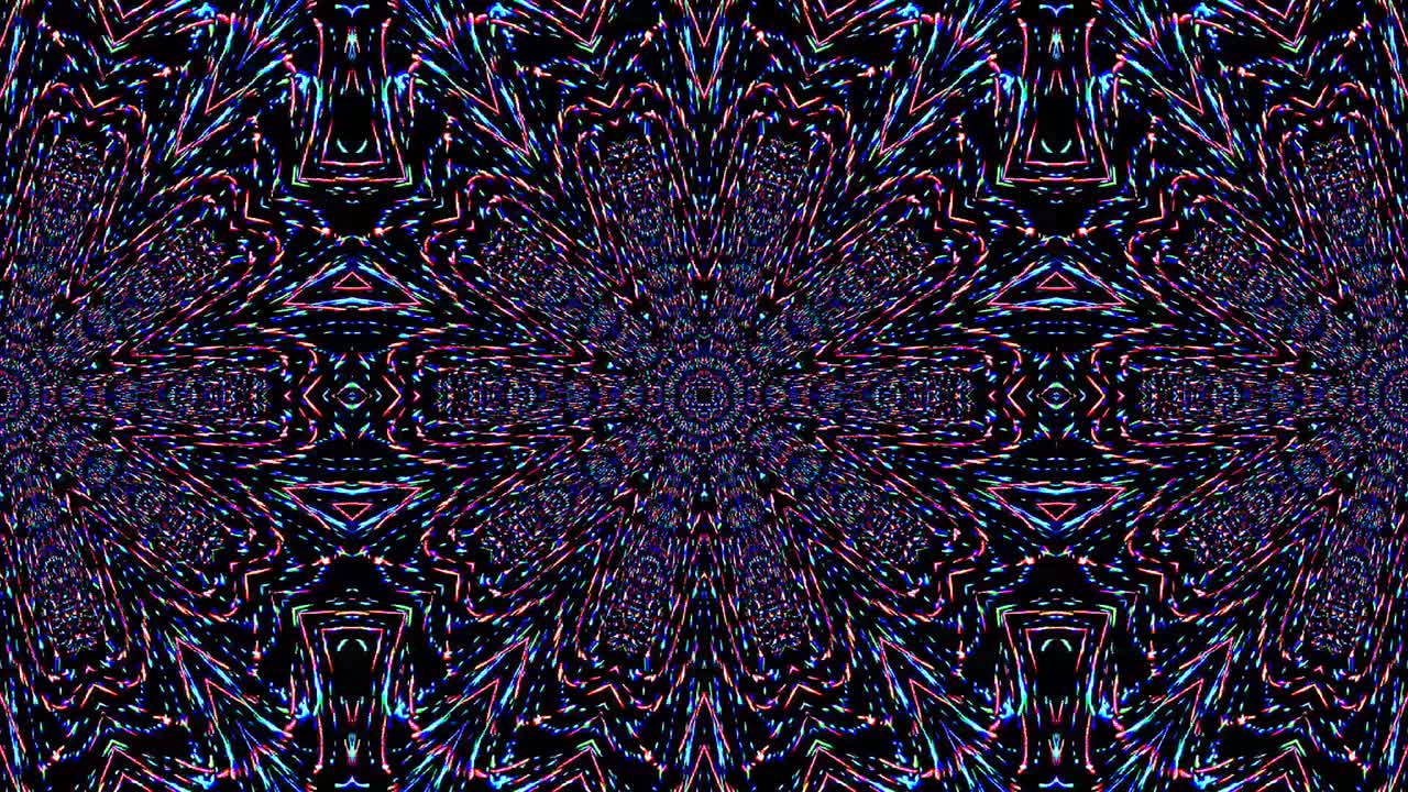 Beautiful abstract kaleidoscope that shines, a radiant light that regulates the subtle movements