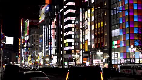 time-lapse of vibrant city lights at night