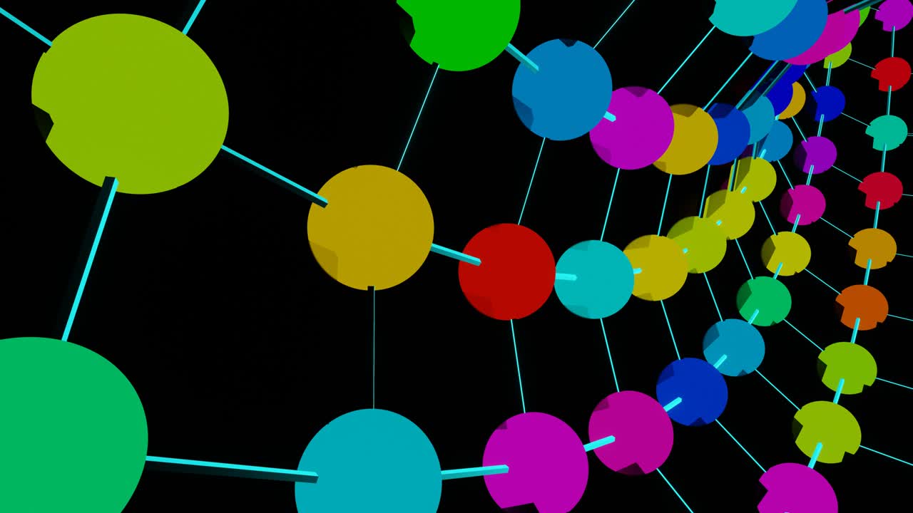 VJ Loop Running Multicolored Flashing Multicolored Lights.