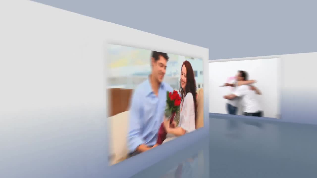 montaje de una pareja romántica