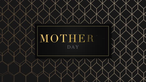 Animation-text-Mothers-Day-on-black-fashion-and-minimalism-background-with-gold-cubes